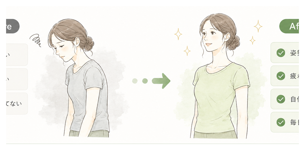 身体づくりによる変化イメージ